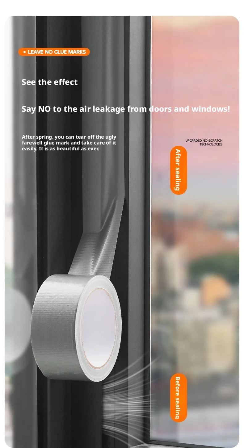 Fensterdichtungsband, Fenster-AC-Isolierung, Klimaanlagen-Dichtung um den Rahmen, Blocker für kalte Wärmeluft, wasserdichtes Klebeband für Kanal – Detail 6