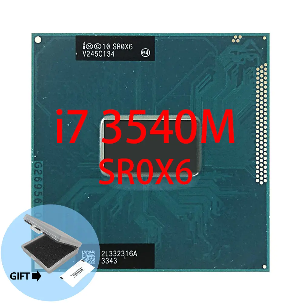 riginal intel Core i7 3540M 3.0GHz 4M Dual Core SR0X6 I7-3540M Notebook processors Laptop CPU PGA 988 pin Socket G2 processor