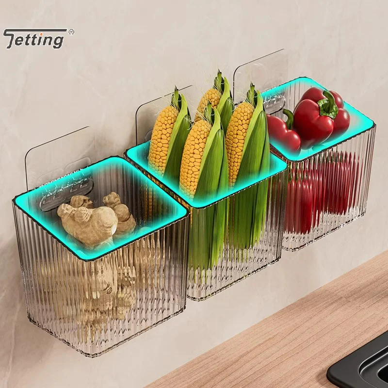 1Pcs Wall Hanging Basket Ginger And Garlic Storage Rack Wall Hanging Storage Box For Kitchen Bathroom Living Room