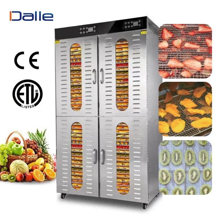 80 Trays Industrial SS Large Capacity Fruit Dryer Dehydrator Jerky Vegetable Dehydrator Supplier Food Dehydrator Machine