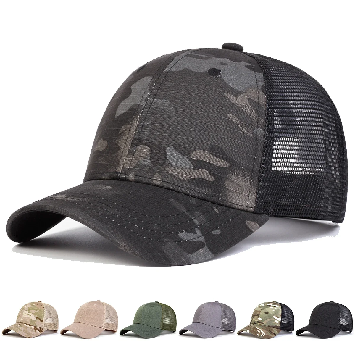 

Unisex Solid Color Checkered Cloth Baseball Net Caps Hip Hop Cap Spring Summer Outdoor Adjustable Casual Hats Sunscreen Hat