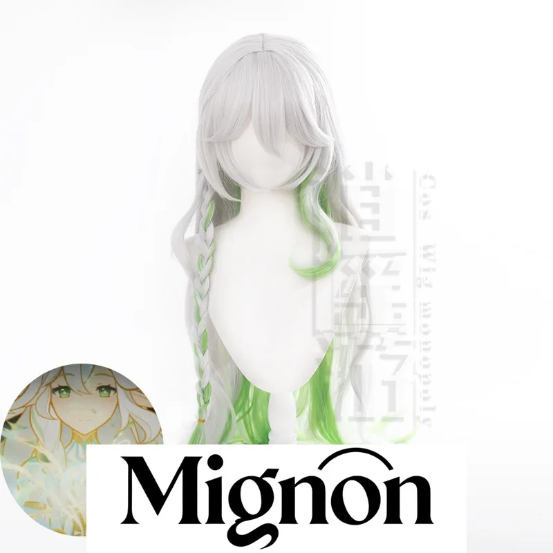Genshin Impact Greater Lord Rukkhadevata Cosplay Wig Silicone Simulation Scalp Big Curly Hair Halloween Gift