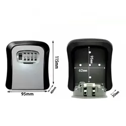 Wall-Mounted Plastic Key Lock Box, combinação intempéries, armazenamento Lock Box, adequado para uso interno e externo, 2023