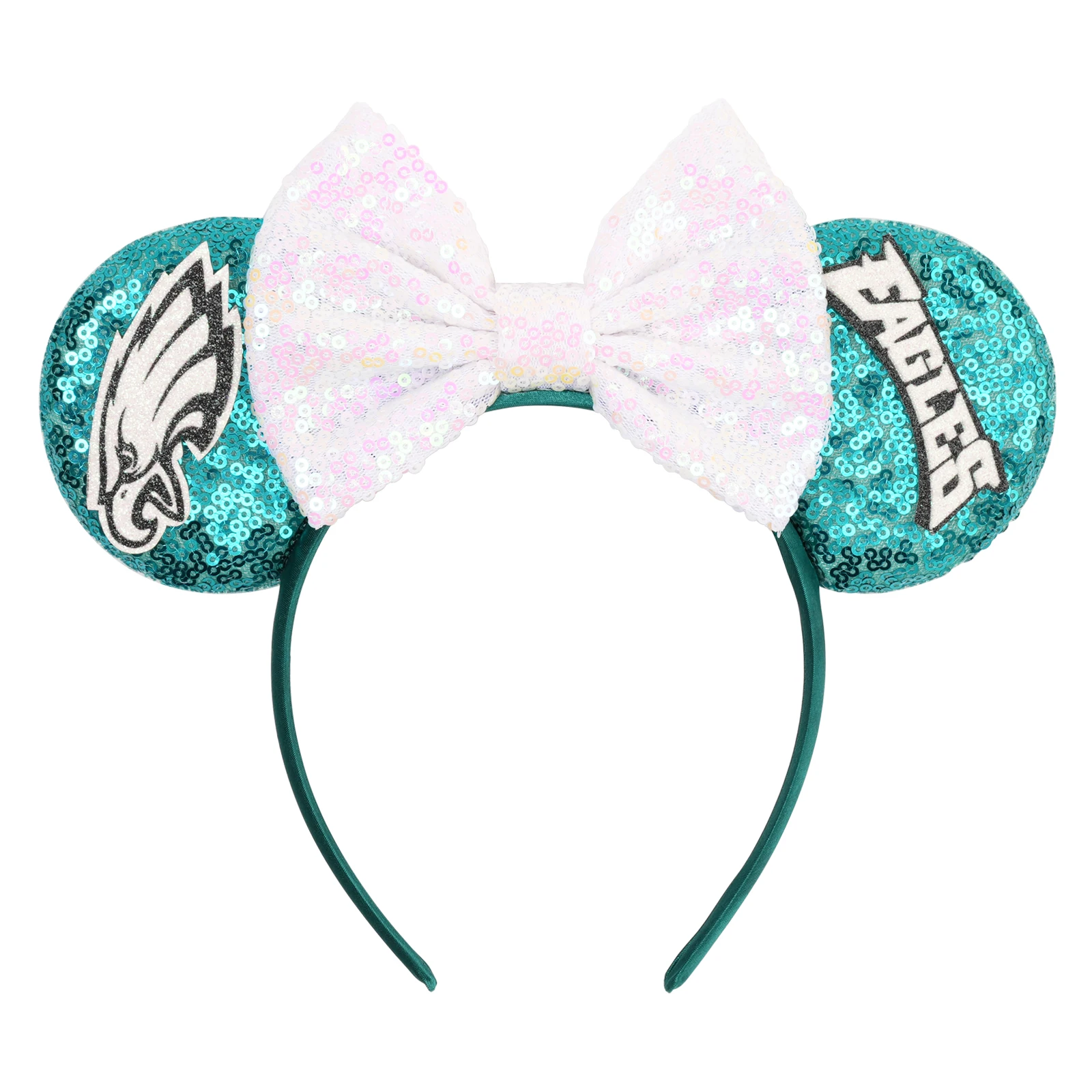 2026 Neuer Stil Mickey Minnie Ohren-Haarband mit Pailletten-Schleifen für Mädchen, Erwachsene und Kinder, Halloween-Party Cosplay Haaraccessoires, Prinzessinnen-Haarband