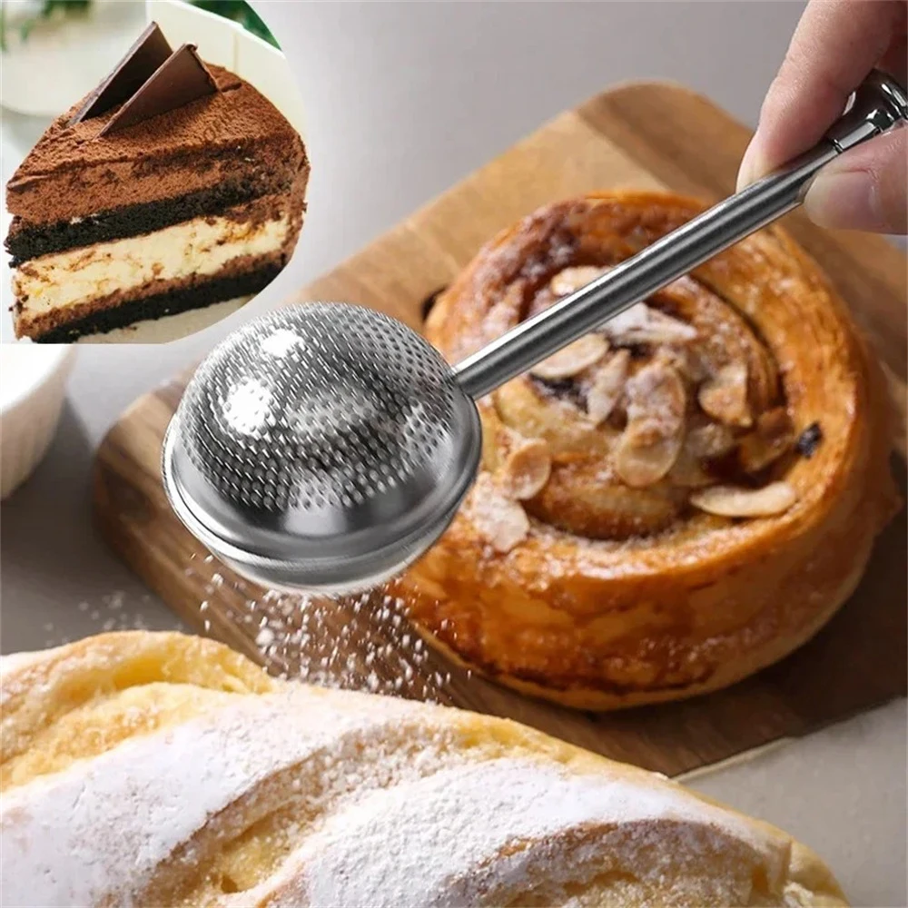 الفولاذ المقاوم للصدأ تلسكوبي كروية الشاي تصفية 304 المطبخ طقم شاي الخبز السكر مسحوق مفرشة تصفية ملعقة أدوات المطبخ