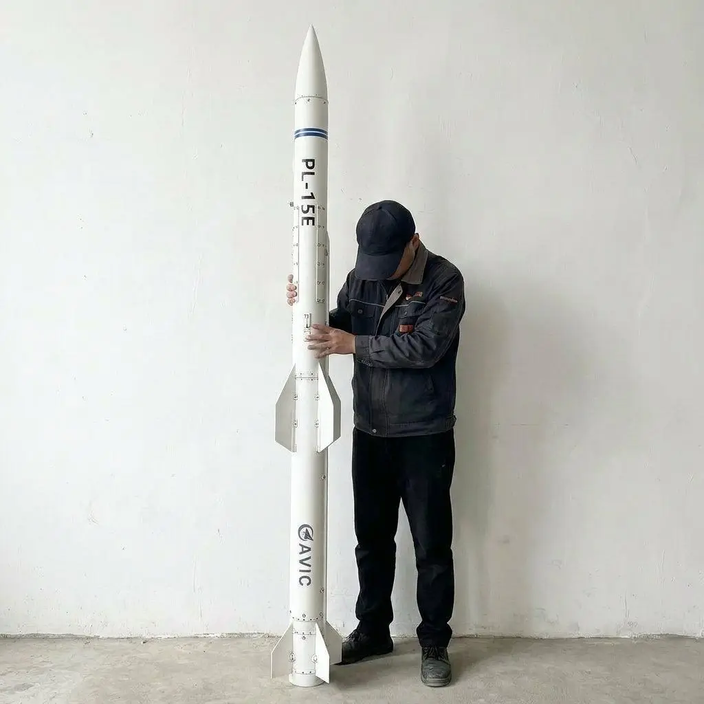 

3D-печатная модель китайской воздушно-воздушной ракеты PL-15E, разборный военный сувенирный набор для фанатов, реквизит для научно-популярных фильмов и выставок