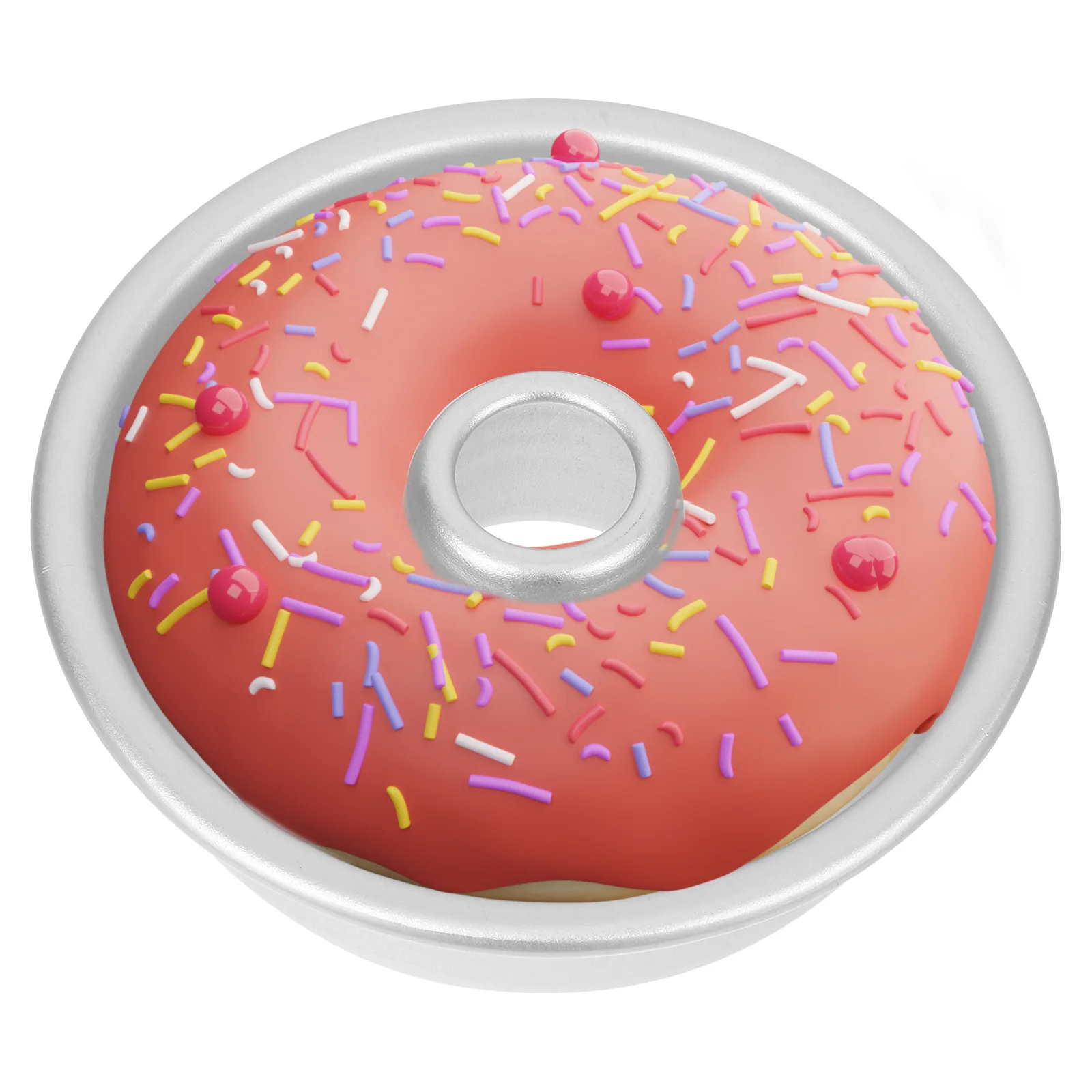 قالب خبز الدونات المستدير قطعة واحدة من مقلاة كعكة الشيفون المعدنية غير اللاصقة من سبائك الألومنيوم لقلي البسكويت والعقدة