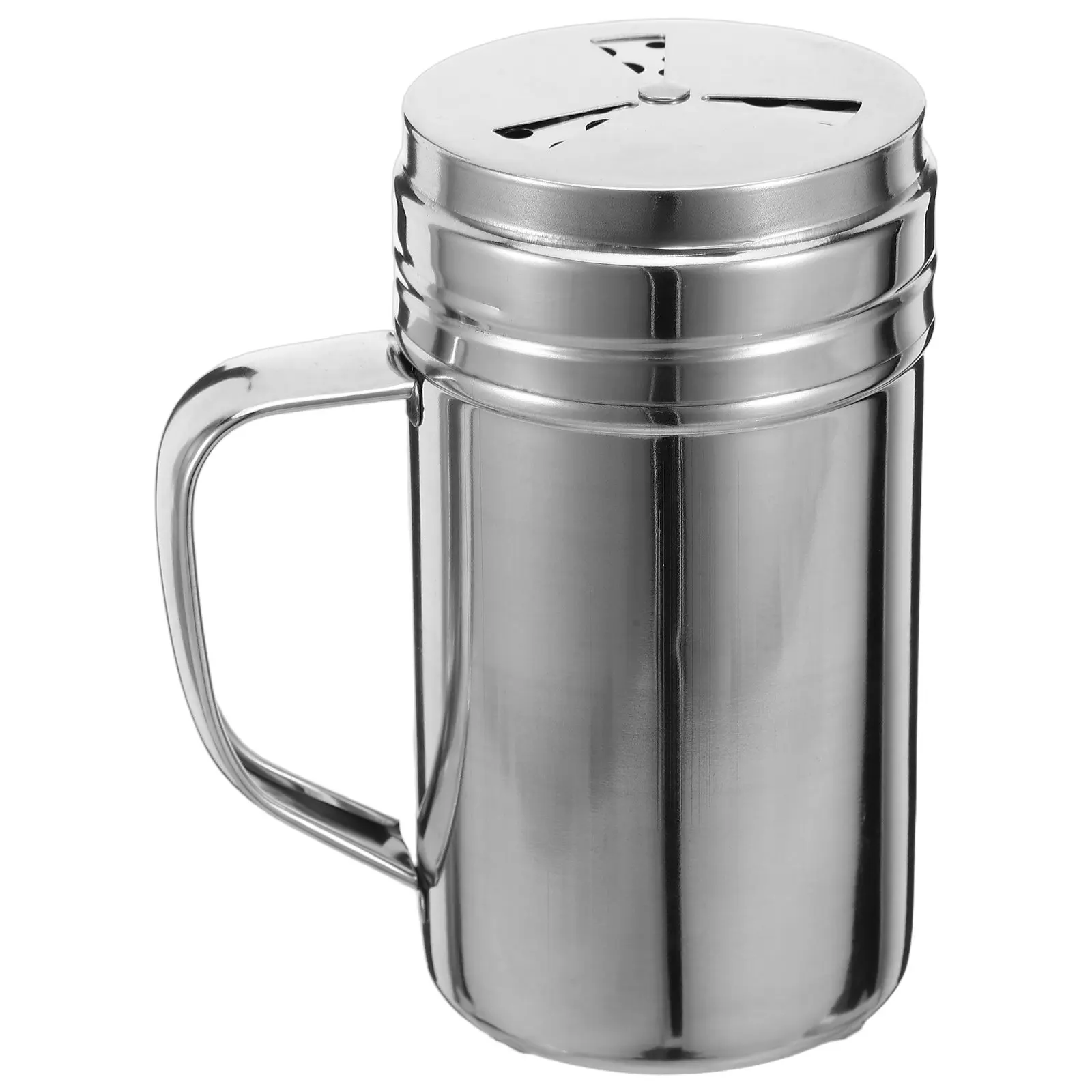 Stainless Steel Spice Jar Seasoning Shaker with Handle Secure Seal Salt Pepper Container for Camping Kitchen Travel Storage