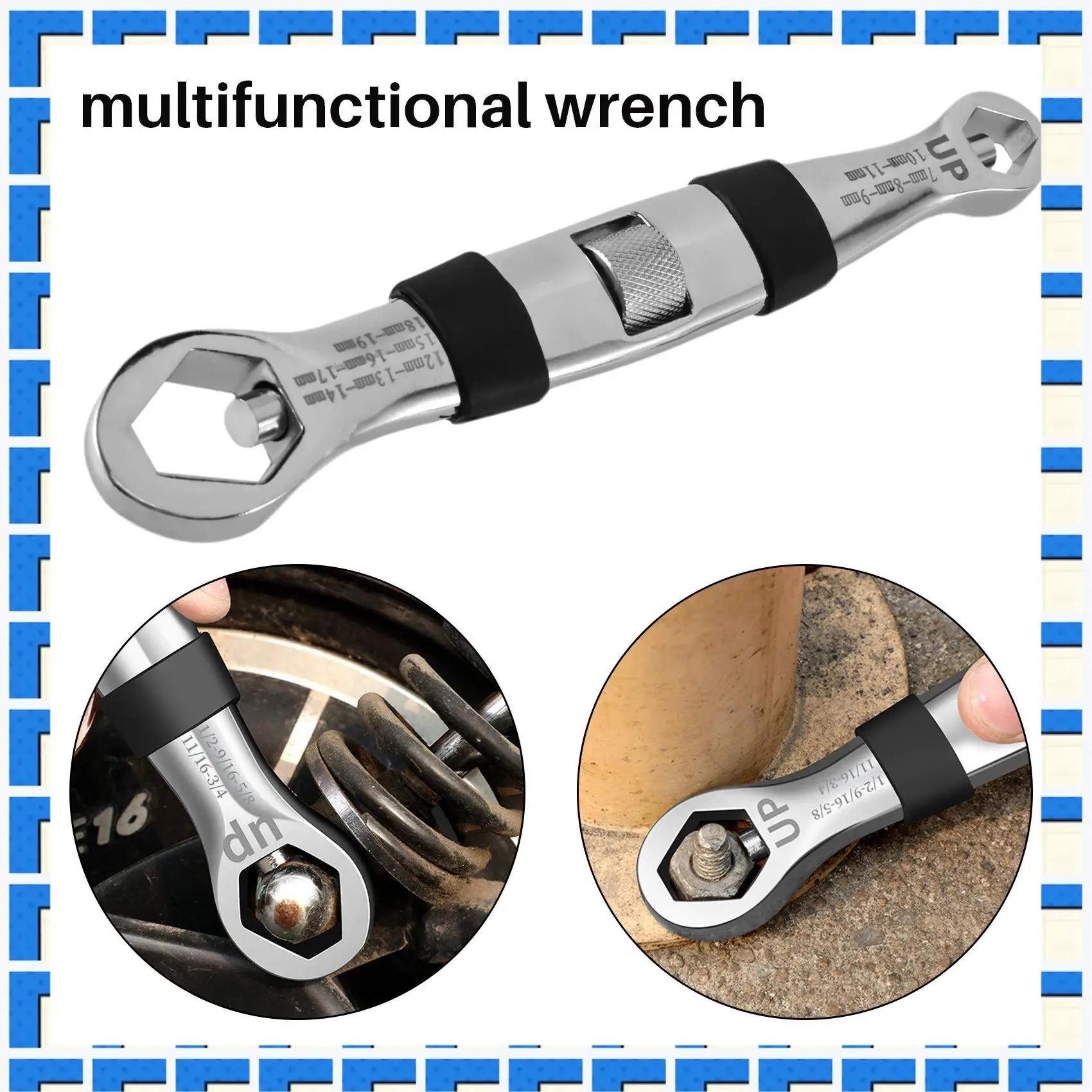 

ABNG 23 In 1 Multifunctional Flexible Type Wrench/7-19Mm Adjustable Wrench Spanner