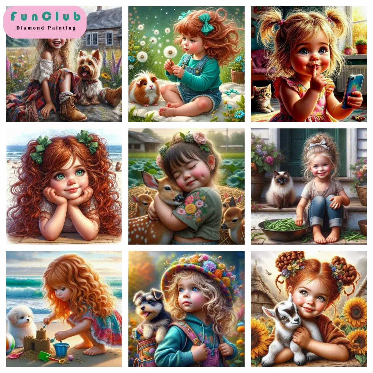 5D DIY Diamant Mosaik Porträt Mädchen Katze und Hund Strass Malerei Diamant Stickerei Neue Ankunft Wohnkultur Kreuz Stich Kits