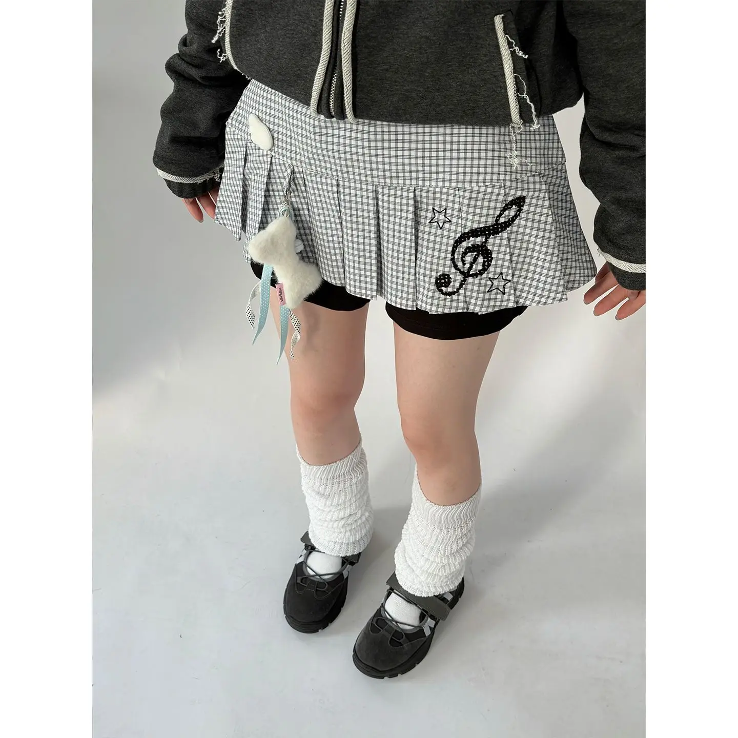 Y2k Vintage Plaid Skirts Printed Pleated Mini Skirt Women Japanese Preppy Style Casual High Waist Overlap A-line Curtain Skirts
