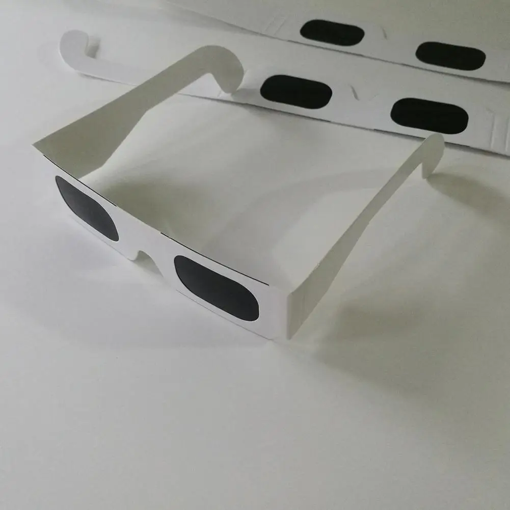 3D ringförmige Sonnen clips Papier Sonnen finsternis Brille zufällige Farbe Gesamt beobachtung Sonnen finsternis Außen brille Sonnen finsternis Brille