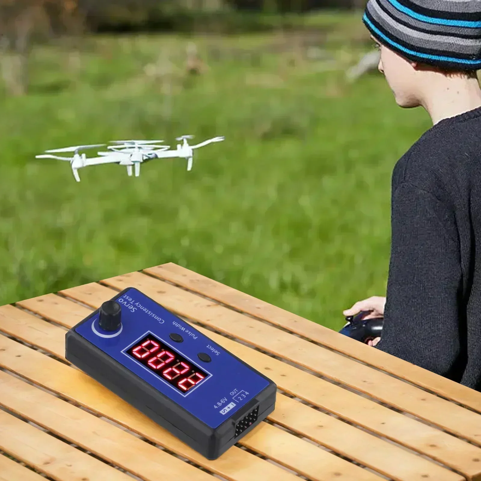 PPM Signal Tester ESC Consistency Tester Blue Black Analog Digital Signal Tester Detector RC Helicopter ESC Tester