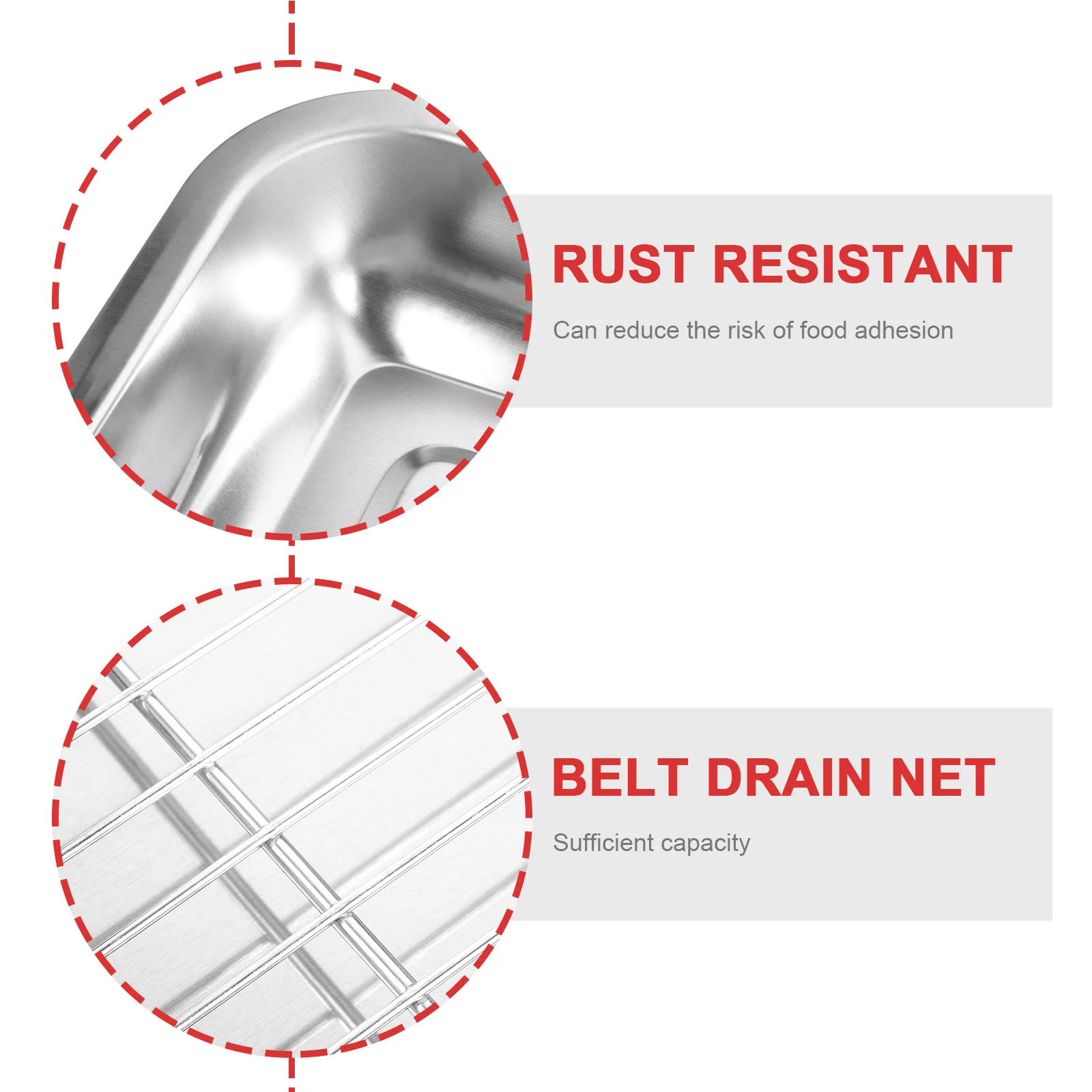 

1 set 1 Set Stainless Steel Serving Tray Double Layer Snack Dish For Desserts Fried Chicken Oil Draining Plate Bbq Food Holder