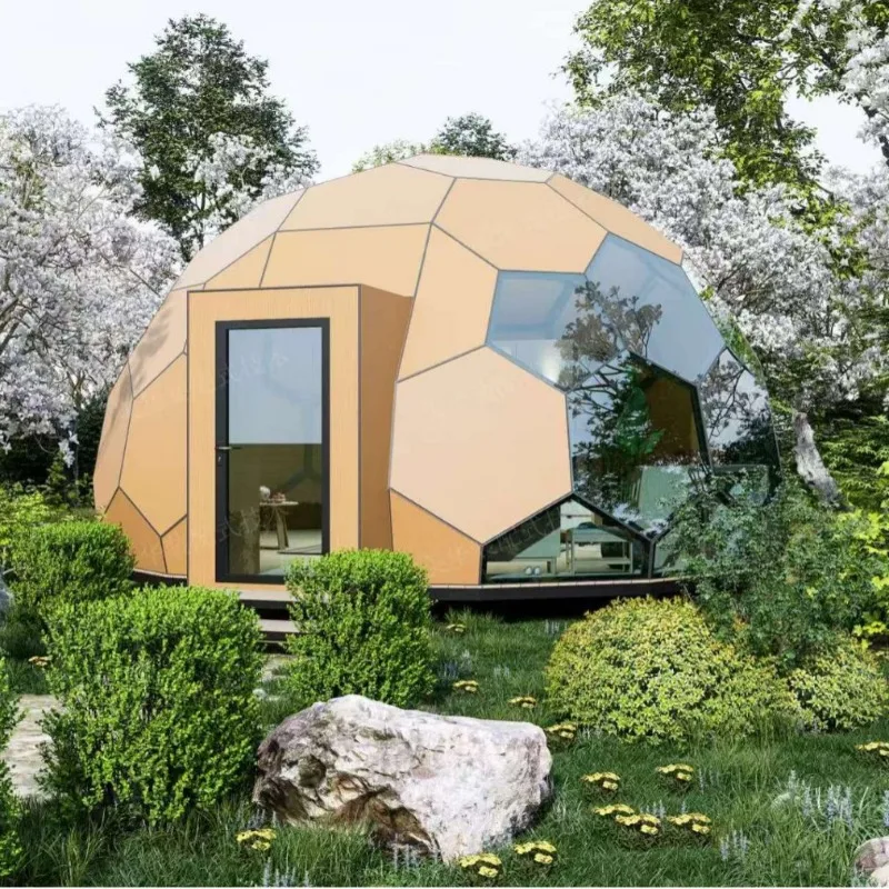 Casa Burbuja con Cúpula de Cristal Grande para Lugares Turísticos y Alojamientos Glamping, 360 ° Cabina Inflable Transparente y Removible