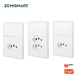 Zemismart Tuya Zigbee Smart Brazil Outlet 10A 20A brazylijskie gniazdo obsługuje sterowanie domami Google Home Smartthings przez Hub M1