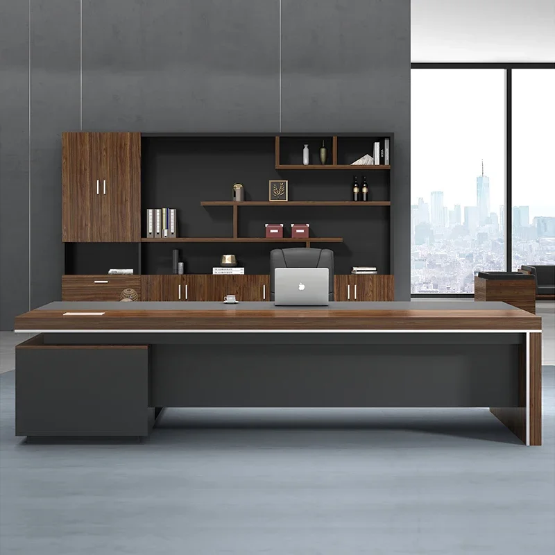 Organiser Desk With Drawer Computer Light Luxury Cabinet Designer Commercial Bureau De Chambre Mesa Vertical Office Furniture