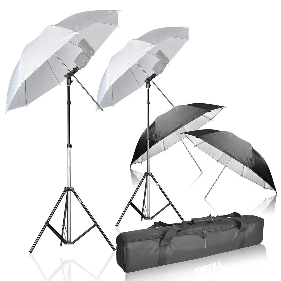 

33 inch Reflective Photography Umbrella,Studio Camera Photographic Props with Adjustable Light Stand,Flash Diffuser for Speedlig