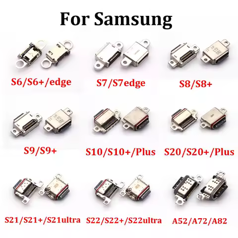 10Pcs USB Charging Socket Port Plug Dock Charger Connector For Samsung S6 S7 edge S8 S9 S10 S20 S21 S22 Plus Ultra FE A52 A82