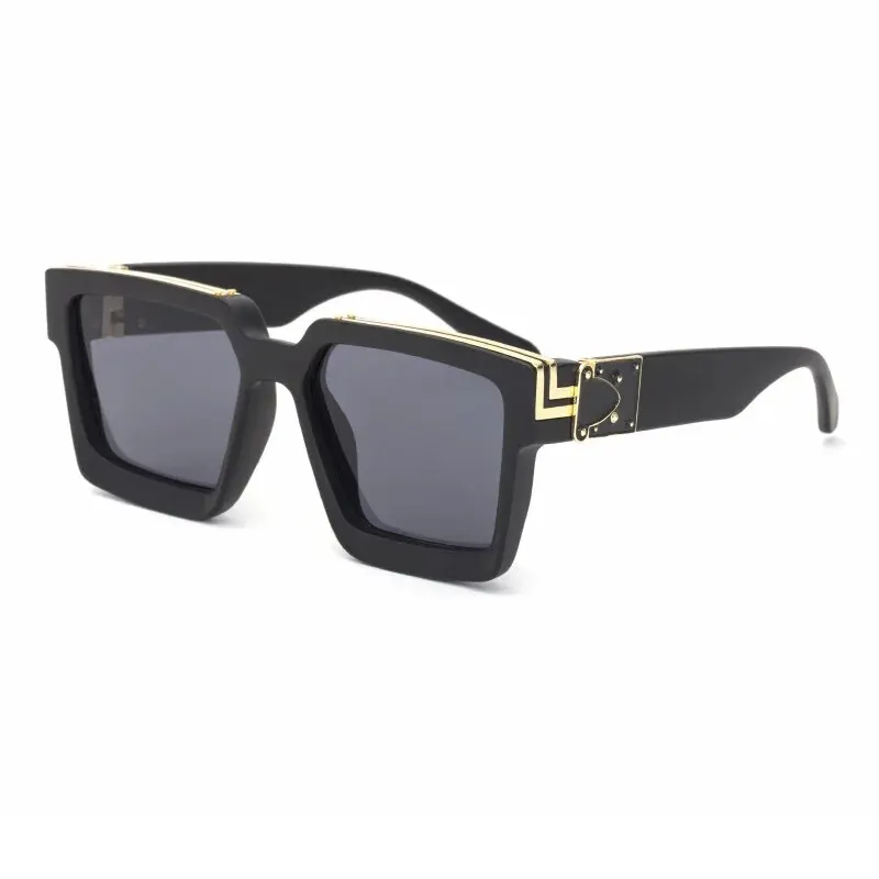 Lot De 3 Paires Lunettes De Soleil Rectangulaires Surdimensionnées - UV400 Rétro Pour Homme Et Femme