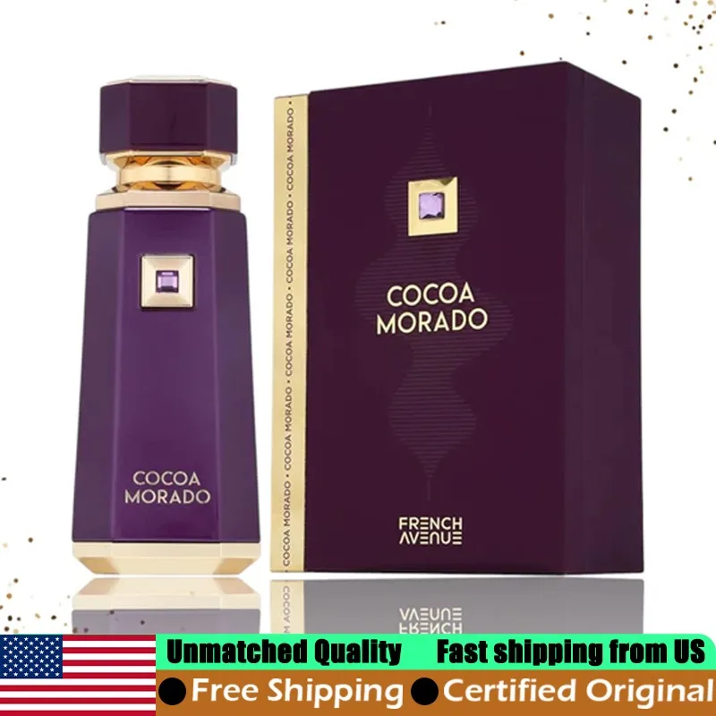 French Avenue Cocoa Morado Eau de Parfum Spray 3.4 Onzas, Perfumes Árabes Originales, Aroma Oriental Amaderado Duradero con Feromonas para Mujeres y Hombres