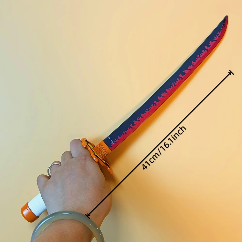 16inch 42cm Katana Ninja Knife Sword Samurai Sabre Anime Cosplay Prop Real Plastic Knife Ninja Japanese Katana Unsharp Toy Gift