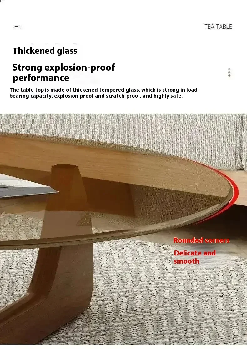 Glass Coffee Table Living Room Scandinavian Coffee Tables Tempered Glass Home Balcony Corner Table Modern Minimalist New