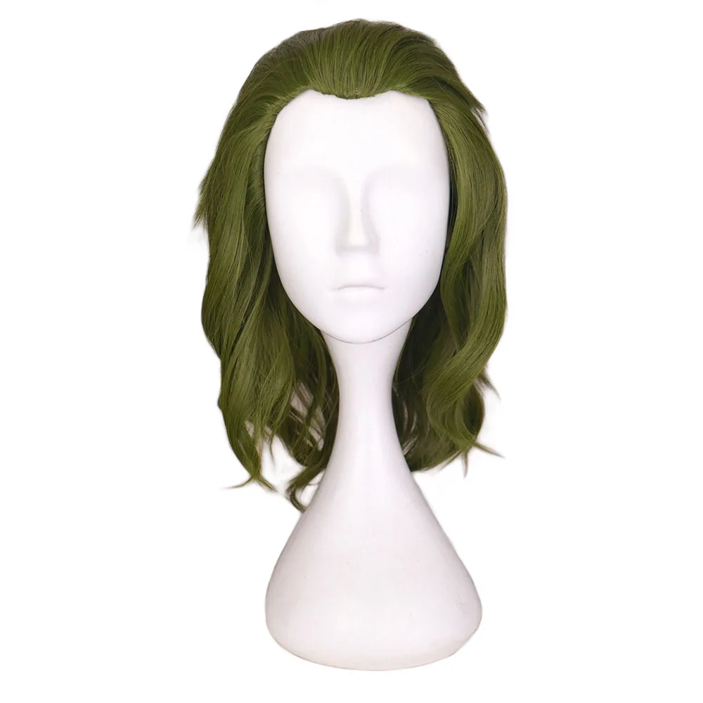 Joker Cosplay Green Wig Cosplay Mens Green Wig Fluffy Wig  Joker Costume Clown Wig High Temperature Fiber Hair Wigs anime