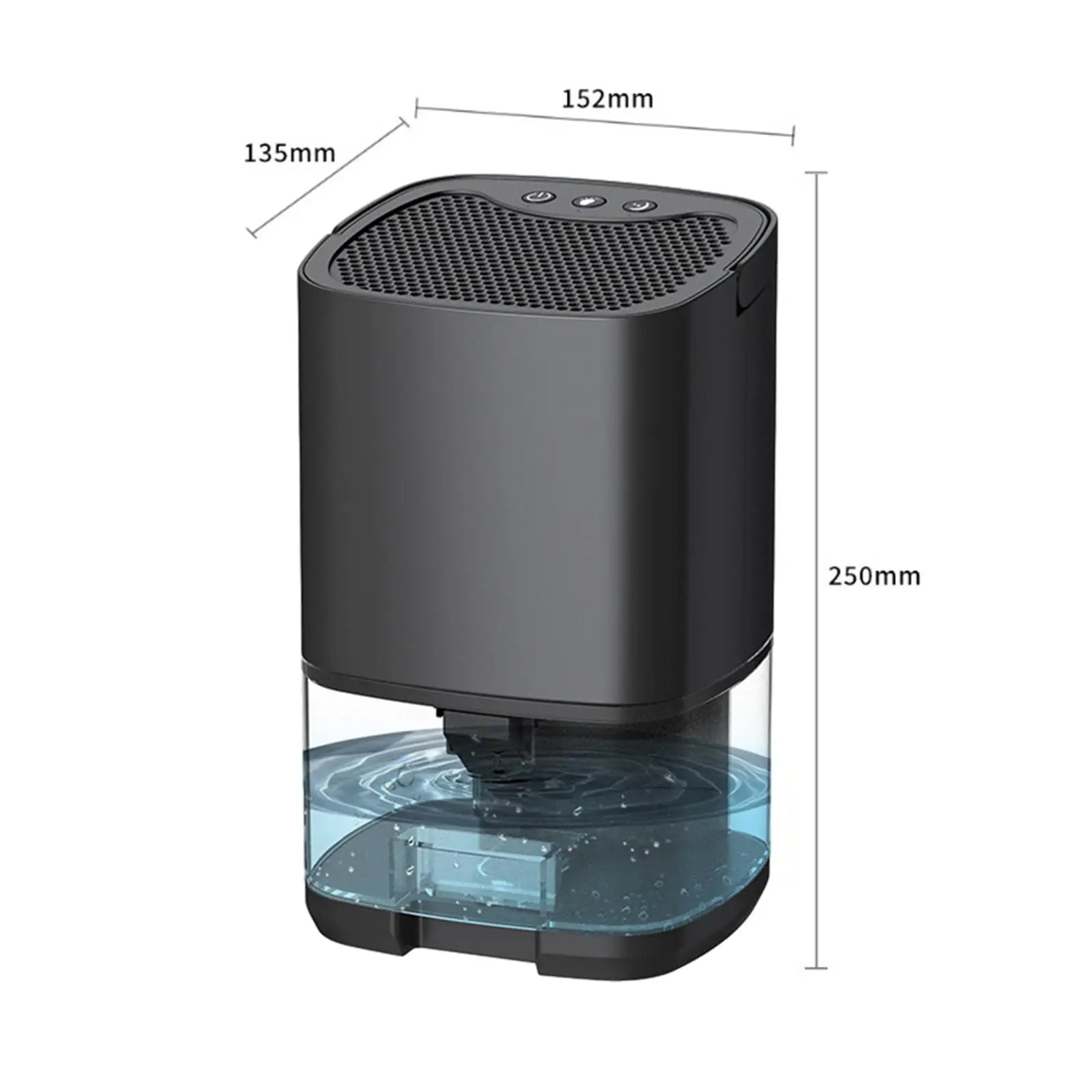 Piccolo deumidificatore compatto con spegnimento automatico, assorbitori di umidità silenziosi portatili, mini deumidificatore per armadio da bagno nel seminterrato