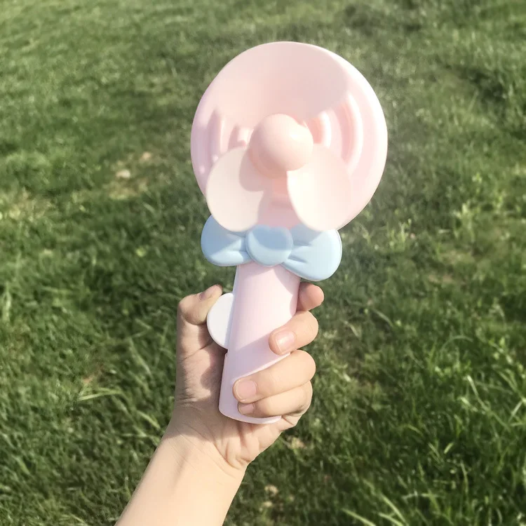 Cartoon Lollipop Hand-held Pressure Children's Small Fan Hand-held Pressure Children's Fun Fan Gift Portable Small Fan
