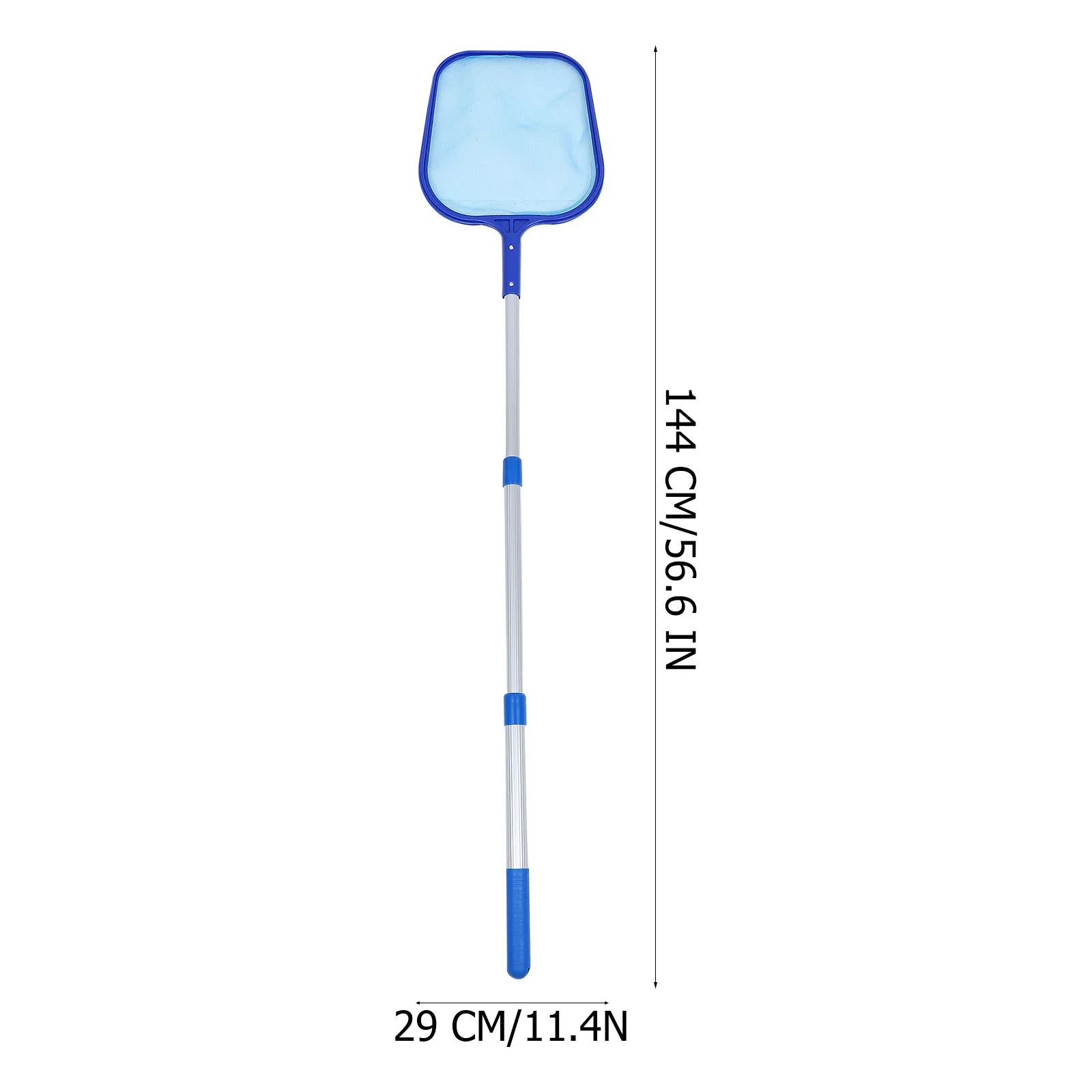 1Set Telescopic Pool Leaf Skimmer Net Aluminum Rod Fine Mesh Swimming Pool Cleaner Tool Pond Hot Tub Fountain Large Fish Tank