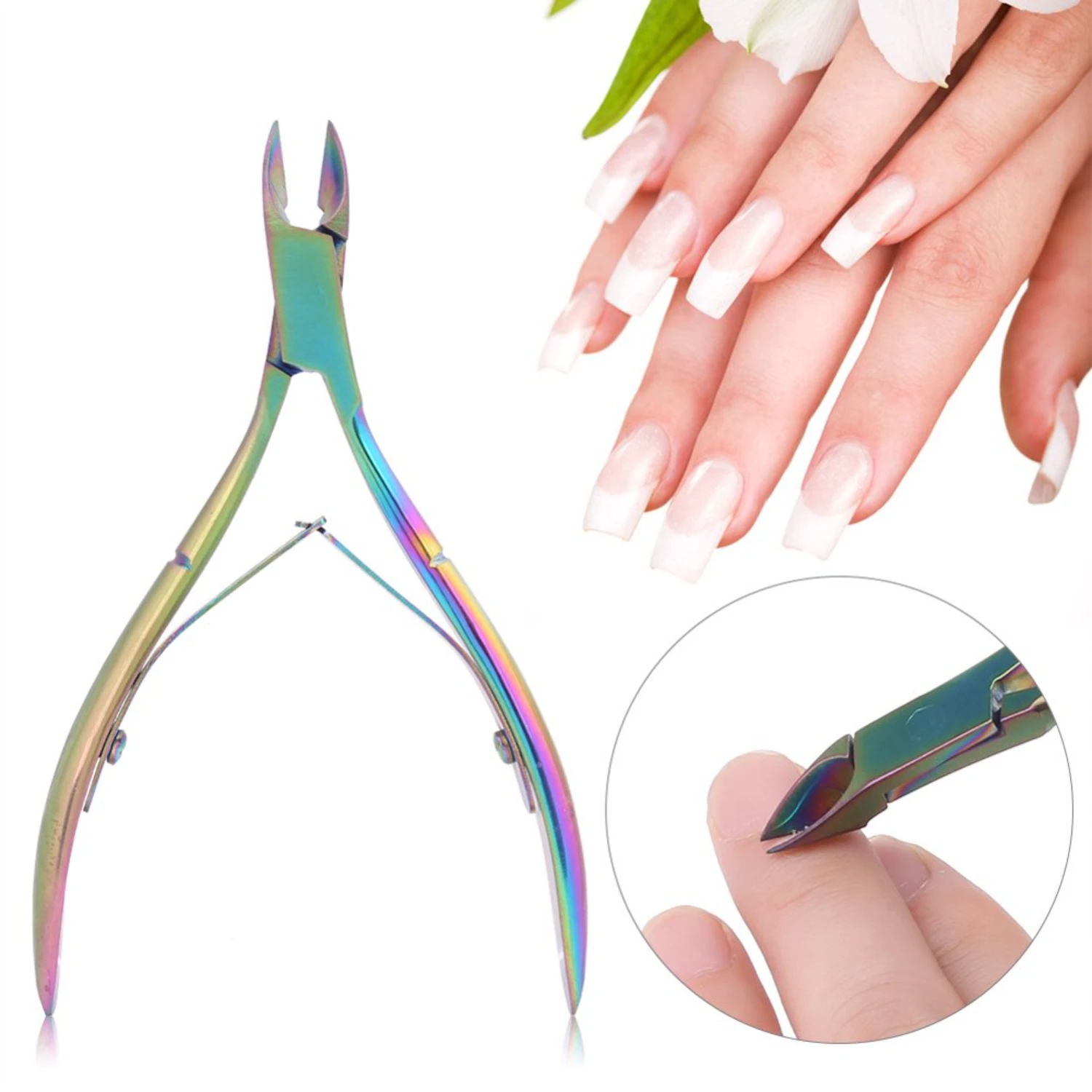 

Trimmer, Cutter,Stainless Steel Cuticle Nipper Coloful Nail&Toenail Dead Skin Cutter Nail Art Pedicure Tool