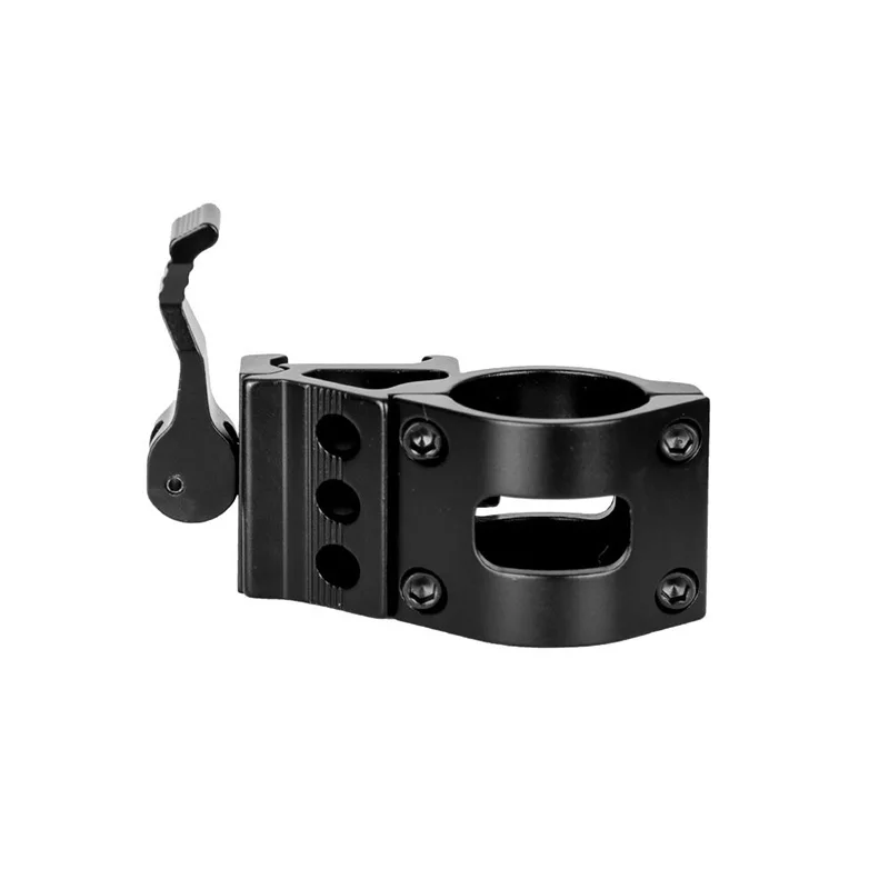 30mm 45° Offset Aluminum Alloy Flashlight Scope Mount Ring Holder For 20mm Picatinny Weaver Rail Quick Release Button