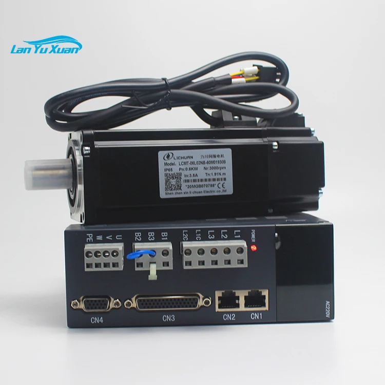 

Servos China Manufacturer 200W 3000rpm 0.637N.m Servo Motor Kit 60M00630B+A4 for CNC Machines 3d Printer