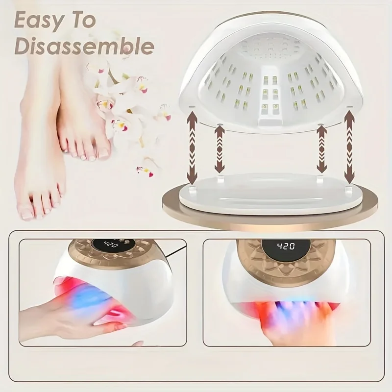 Dispositif lumineux pour champignons des ongles, 1/2/4 pièces, pour ongles des pieds et des mains