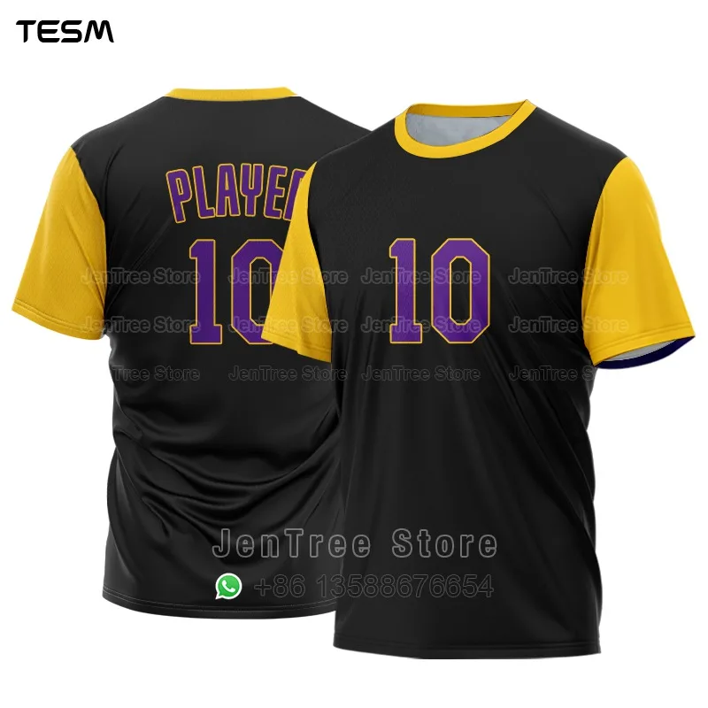 Men Retro Jersey T-Shirt Women Sports Top Children Casual Short-Sleeved T-Shirt High-Definition Printing Breathable Shirt