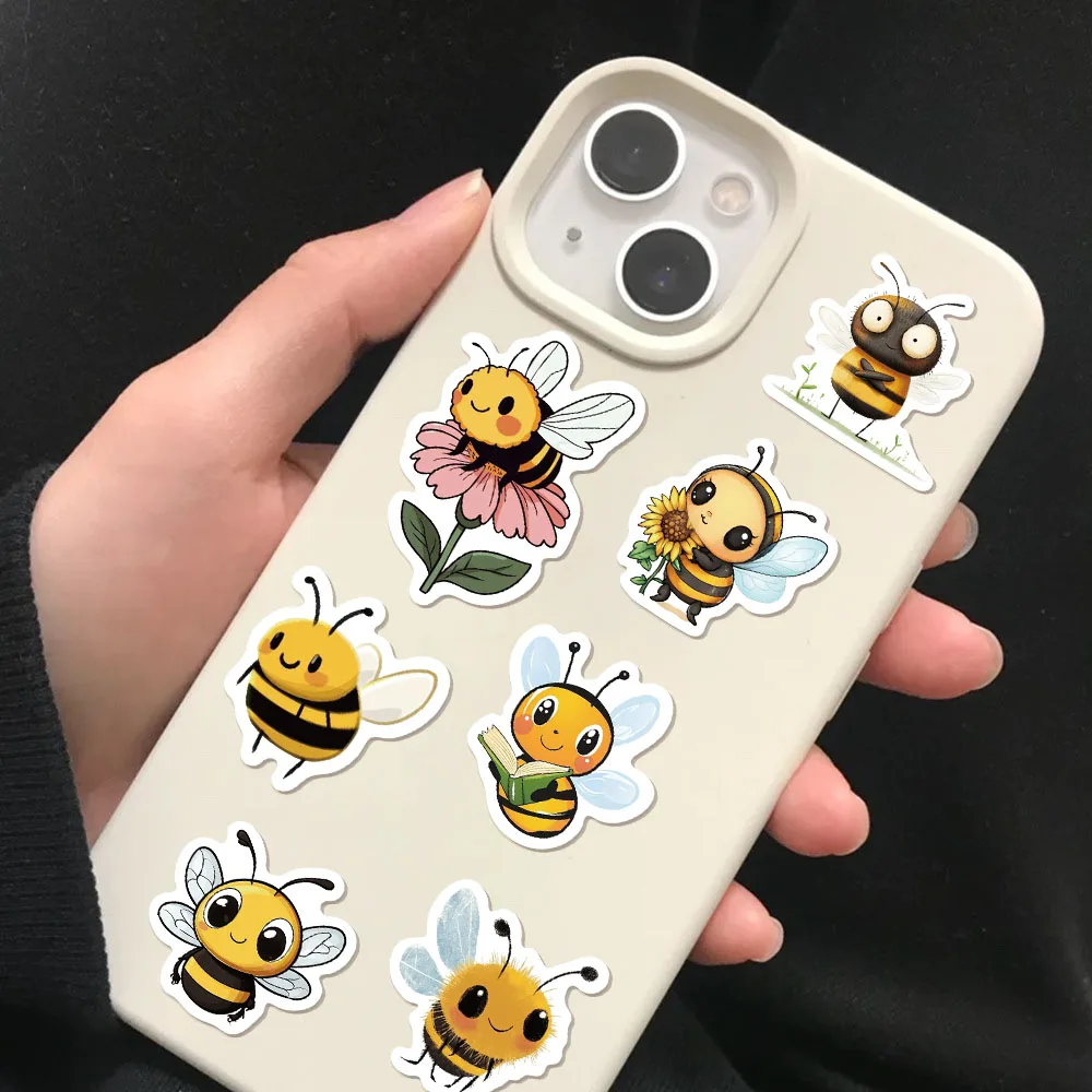 สติกเกอร์รางวัลรูปผึ้งน่ารัก 500 ชิ้น ชุด 10 ชิ้น ขนาด 2.5 ซม./1.0 นิ้ว ชุดรางวัลการเรียนรู้รูปผึ้ง ของขวัญงานปาร์ตี้ แสตมป์