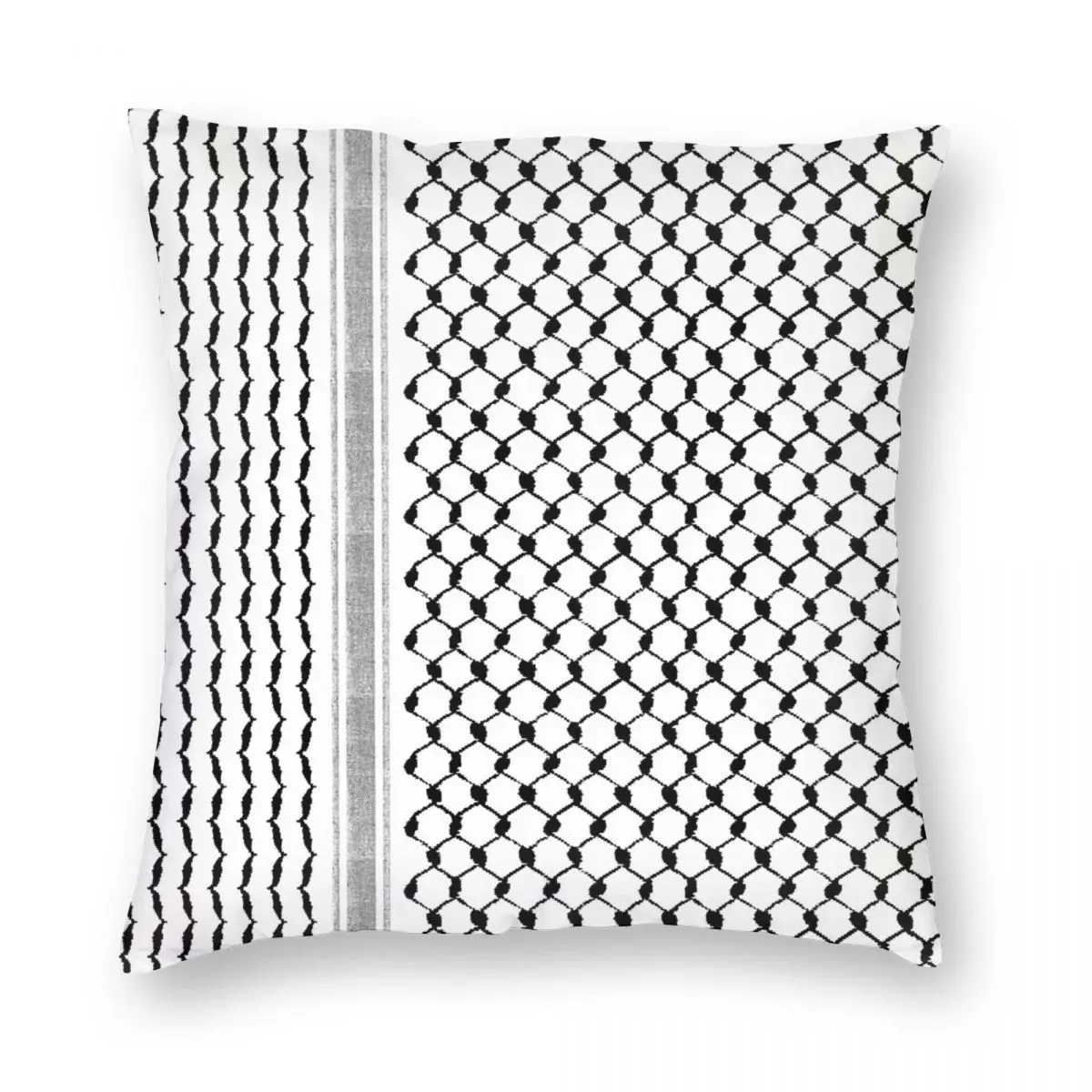 Traditional Keffiyeh Design Pillowcase Polyester Linen Velvet Creative Zip Decor Pillow Case Bed Cushion Cover 45x45