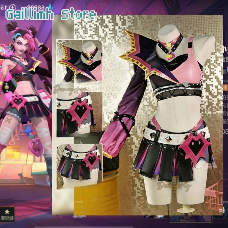 

Lovestruck Jinx Cosplay Costume LOL Valentine's Day New Skin Jinx Women Cosplay Costume Halloween Full Set