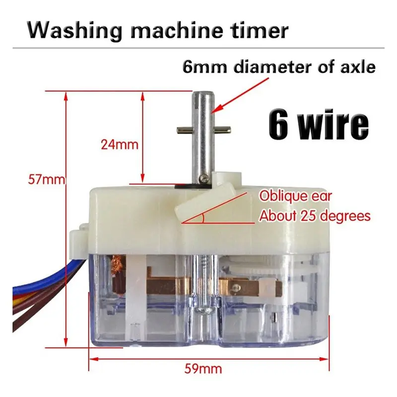 AB43-3X 6 Line Oblique Ear Washing Machinetimer 68Mm Center Hole Distance 90 Degree Switch Shaft