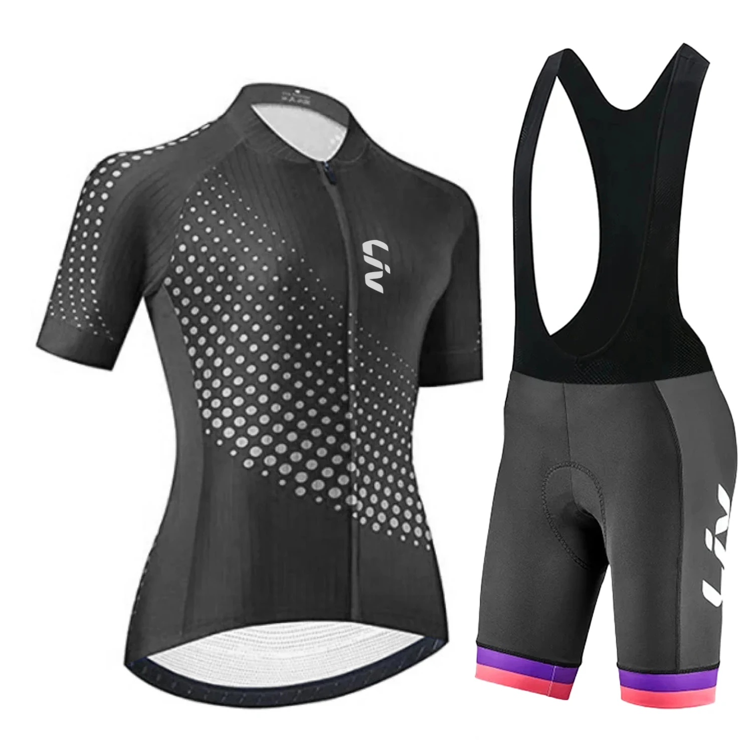 

LIV Women summer cycling suit shortsleeved bicycle jersey quick drying UV resistant outdoor cycling bib road cycling racing suit
