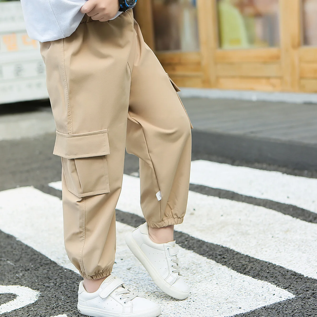 2024 Spring Boy Trousersants New 1-10 Year Old Boys\' Casual Pants And Children\'s Cargo Pants Kid Solid Color Pants