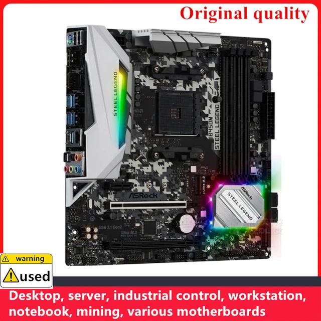 Used For ASROCK B450M Steel Legend Motherboards Socket AM4 DDR4 128GB For AMD B450 Desktop Mainboard M 2 NVME USB3.0 AliExpress