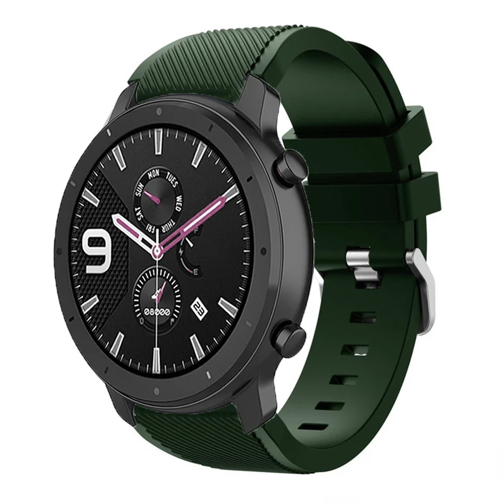 Amazfit Balance 2 1/Bip 6 5/Stratos 3 2/Pace Sport、Amazfit GTR 47mm 4 3 3Pro対応 22mmシリコンストラップ/リストバンド/ブレスレット