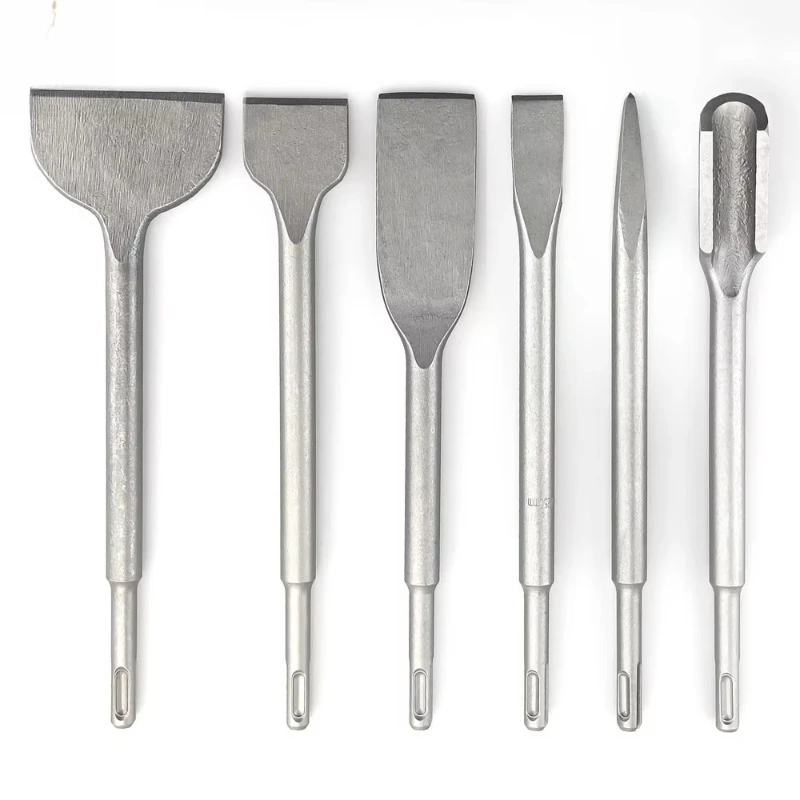 Round handle demolition tools, construction demolition tools for concrete, stone, and cement