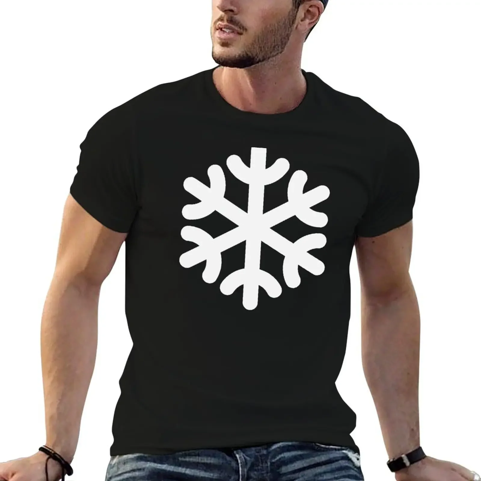 Snowflake / Fiocco Di Neve / Flocon De Neige (White) T-Shirt hippie clothes Blouse street wear shirts graphic clothes for men