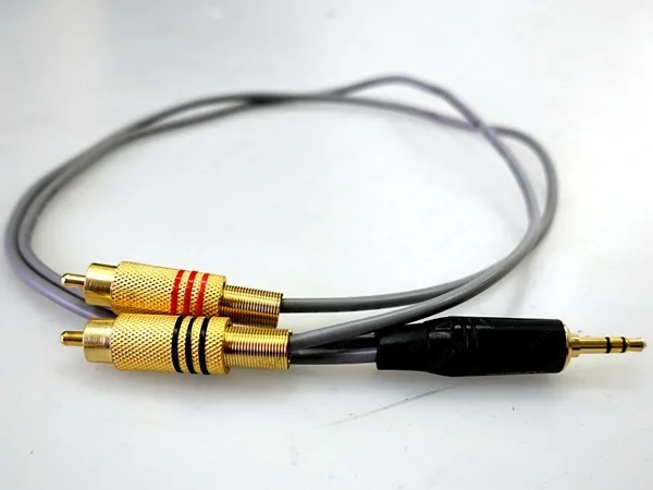

Fever custom 3.5 rpm double lotus audio cable oxygen-free copper silver-plated tin shielding mesh hifi cable 0.6m