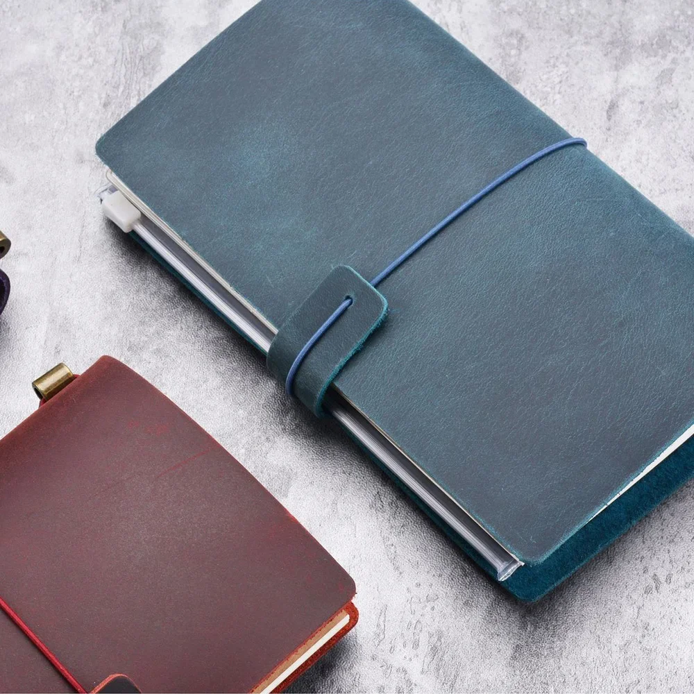 Fromthenon Vintage Leather Notebook Handmade Vintage Cowhide Diary Journal Travelers Sketchbook Notebook Traveler Notepad
