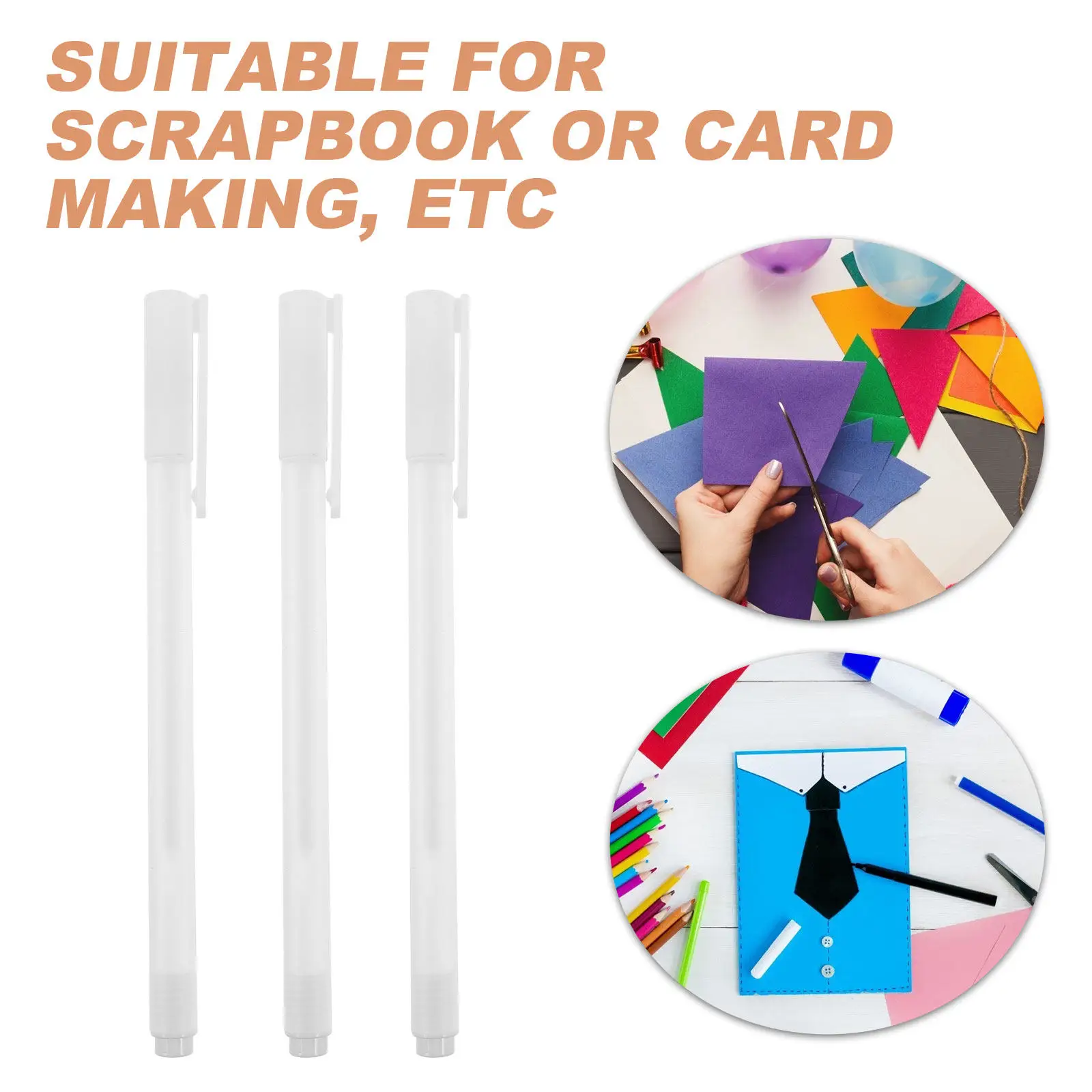6Pcs Precision Quick Drying Glue Pen for DIY Crafts Scrapbooking Card Making Art Glue Sticks Clean No Residue Adhesive