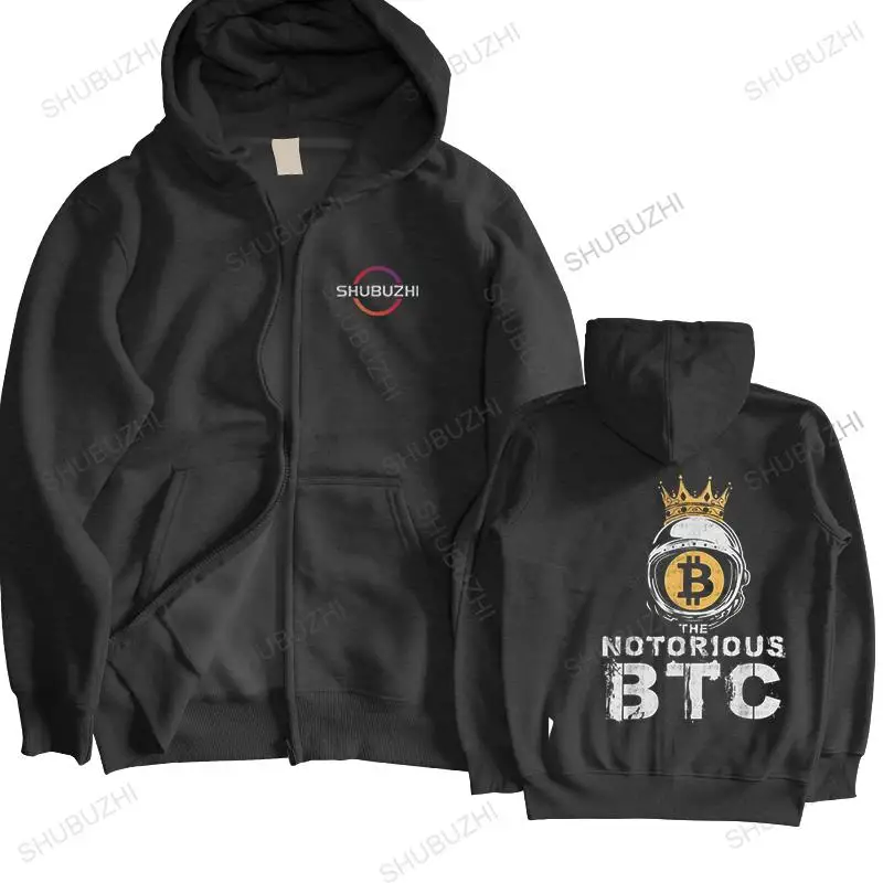 Fashion Bitcoin Notorious BTC pullover Men Cryptocurrency sweatshirt Tops Crypto Currency Printed zipper Cotton casual hoody